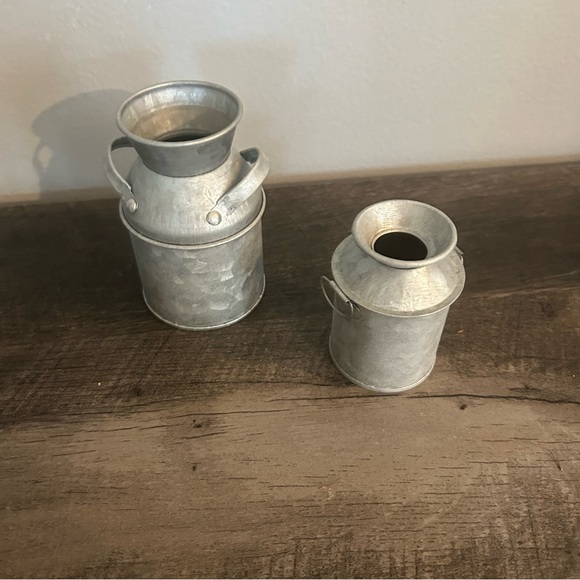 Mini Metal Milk Can Bundle Home Decor - Picture 2 of 3